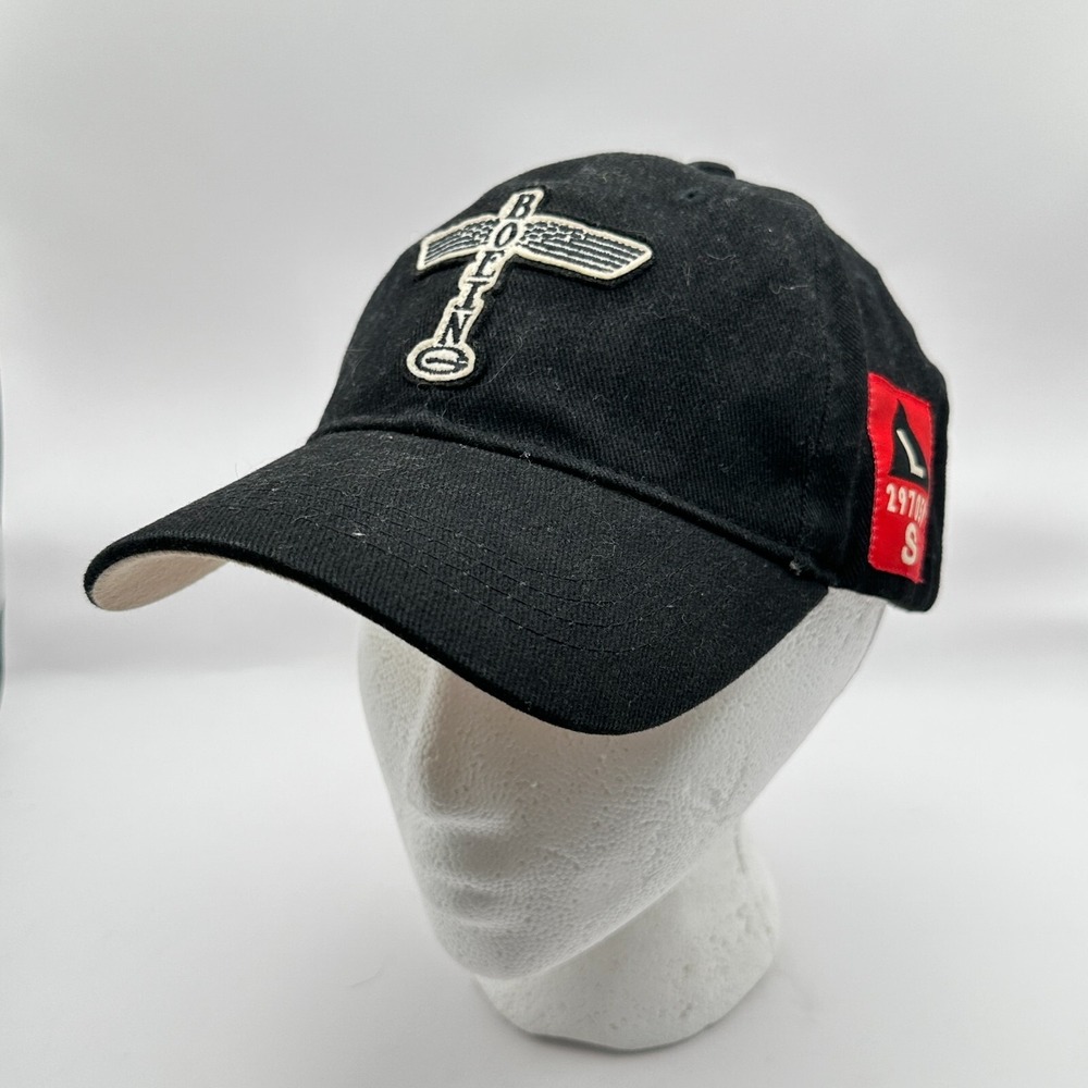 Boeing B-17 Flying Fortress Baseball Hat Mens Black Red Canoe Pilot Airplane Fan